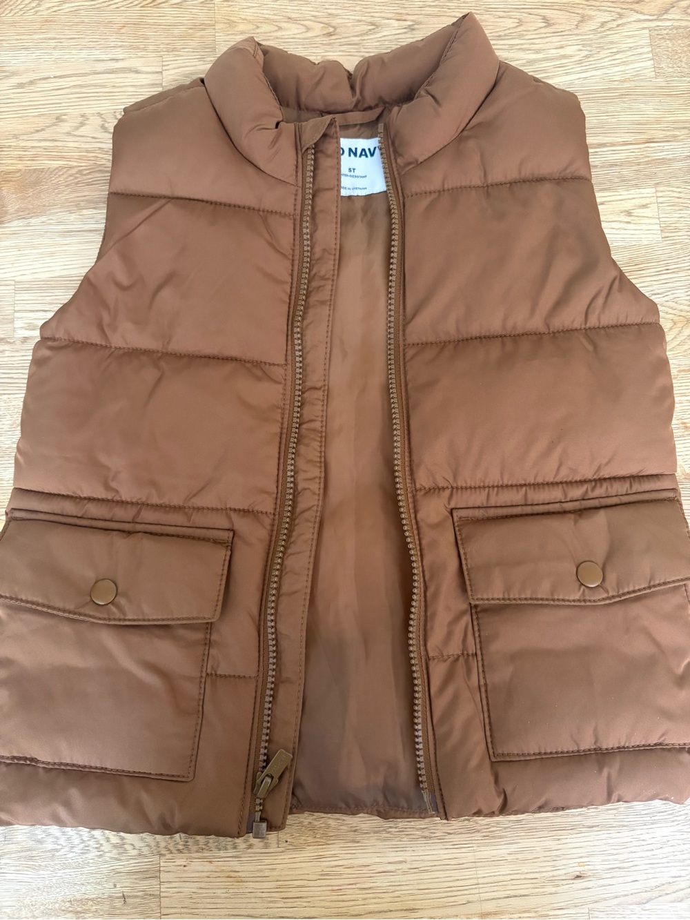 Old Navy Brown Puffer Vest - Brown